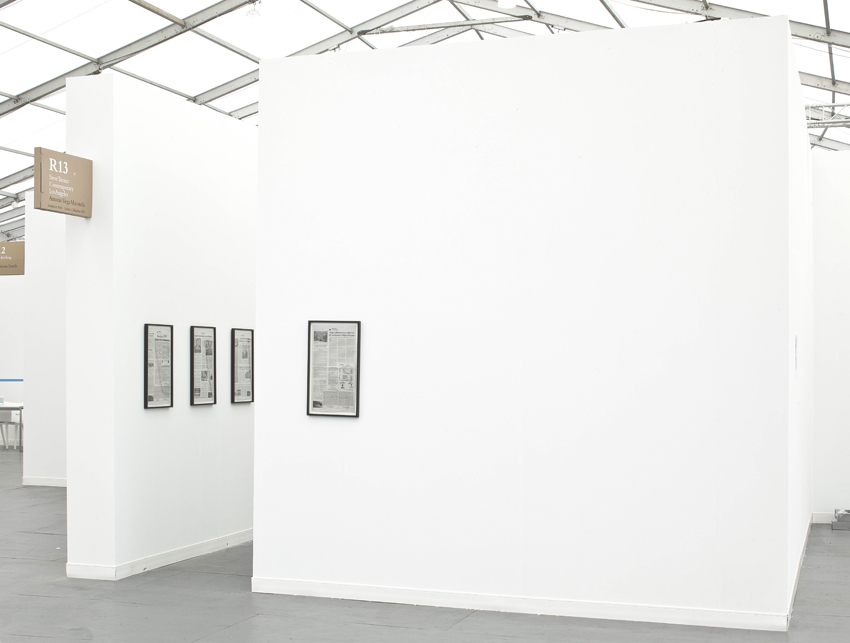 Frieze New York - Antonio Vega Macotela. Installation View, Steve Turner Contemporary, Booth R13, May 2012