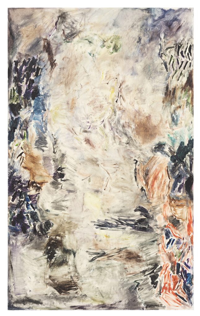 Joaquín Boz. <em>Some Lines</em>,2018. Oil on panel, 77 1/8 x 39 3/8 inches (196 x 100 cm)