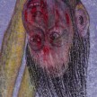 <em>Candice</em>, 2017. Oil pastel and acrylic on crushed velvet, 97 1/4 x 54 1/2 inches. Detail thumbnail