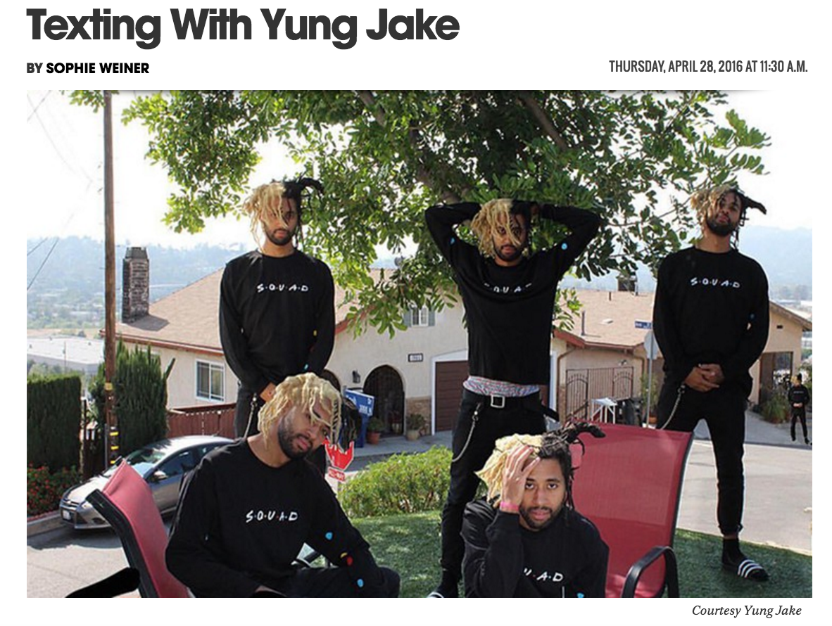Yung Jake, Village Voice, MoMa, Sundance, performance, emoji, post-internet, internet, emoji portrait 