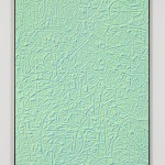 Michael Staniak. <em>TGA_883</em>, 2016. Casting compound and acrylic on board, steel frame, 48 x 36 inches
