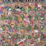 <em> Any September is a Black September Down Here #2 (El Colombiano)</em>, 2016. Ink, water-soluble wax pastel, tape, glue, newspaper clippings, lacquer and saliva on paper, 70 x 58 inches