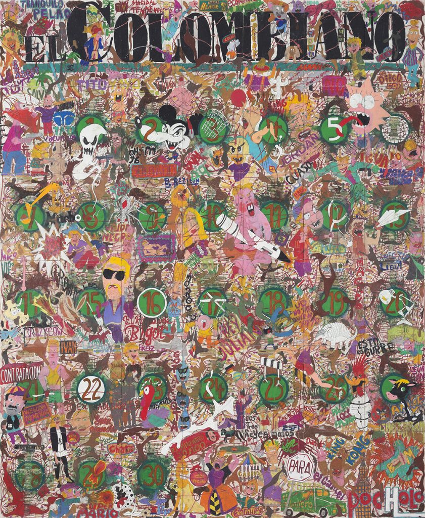 Art Bo, Feria Art Bo, Bogota art, Art Bogota, Art fair, El espectador, calendar, narco, narco art, Camilo Restrepo, Steve Turner, Los Angeles, Medellín, Colombia, Colombian artist, Tight Rope, pastel on paper, contemporary colombian artist, contemporary art Colombia, contemporary art gallery los angeles