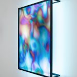 Jonas Lund. <em>New Now 12</em>, 2016. UV print on plexiglass, metal frame and LED strip, 49 1/4 x 39 1/2 x 6 inches (125 x 100.3 x 15 cm)