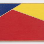 G.T. Pellizzi. <em>Transitional Geometry in Red, Yellow and Blue (Figure 32)</em>, 2016. Eggshell acrylic on plywood, 48 x 84 inches