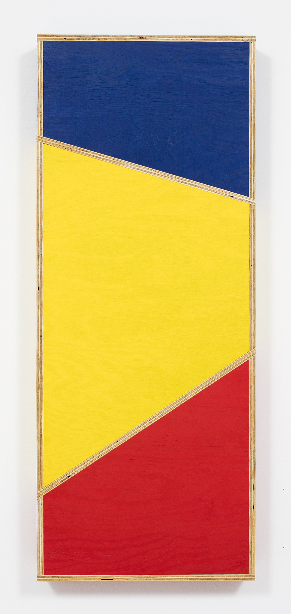 G.T. Pellizzi. <em>Transitional Geometry in Red, Yellow and Blue (Figure 33)</em>, 2016. Eggshell acrylic on plywood, 60 x 24 inches