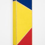 G.T. Pellizzi. <em>Transitional Geometry in Red, Yellow and Blue (Figure 33)</em>, 2016. Eggshell acrylic on plywood, 60 x 24 inches