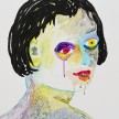 Ann Hirsch. <em>Jean</em>, 2017. Fabric marker on velvet, 49 x 102 inches. Detail thumbnail