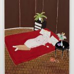 Claire Milbrath. <em>Brown Room</em>, 2017. Oil on canvas, 48 x 40 inches