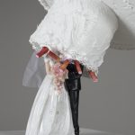 Addie Wagenknecht. <em>Waiting for Mr. Right</em>, 2017. Polystyrene, silicone, alabaster, drip candles and artificial flowers, 47 x 12 1/2 x 11 inches. Detail