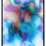 Jonas Lund. <em>New Now 12</em>, 2016. UV print on plexiglass, metal frame and LED strip, 49 1/4 x 39 1/2 x 6 inches