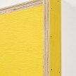 G.T. Pellizzi. <em>Transitional Geometry in Yellow</em>, 2017. Eggshell acrylic on plywood, 25 3/4 x 30 1/4 x 5 inches. Detail thumbnail