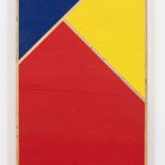 G.T. Pellizzi. <em>Transitional Geometry in Red, Yellow and Blue (Figure 34)</em>, 2016. Eggshell acrylic on plywood, 60 x 32 x 4 inches