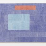 Rafaƫl Rozendaal. <em>Abstract Browsing 140901 (NY Times.com)</em>, 2014. Embroidery, 35 1/2 x 47 inches