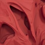 Michael Staniak. <em>OBJ_389</em>, 2017. Polyurethane resin and acrylic, 25 x 20 x 4 inches. Detail