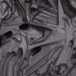 Michael Staniak. <em>OBJ_395</em>, 2017. Polyurethane resin and acrylic, 25 1/2 x 20 x 4 inches. Detail