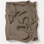 Michael Staniak. <em>OBJ_391</em>, 2017. Polyurethane resin, bronze powder and acrylic, 24 x 20 x 4 inches