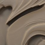 Michael Staniak. <em>OBJ_391</em>, 2017. Polyurethane resin, bronze powder and acrylic, 24 x 20 x 4 inches. Detail