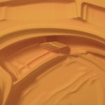 Michael Staniak. <em>OBJ_393</em>, 2017. Polyurethane resin and acrylic, 25 x 20 x 4 inches. Detail