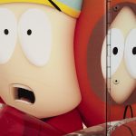 Yung Jake. <em>stan, cartman, kenny and kyle (and dot)</em>, 2017. UV print, spray paint, sticker and ink on powder coated steel and found metal, 45 x 40 1/2 inches. Detail