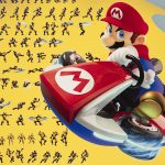 Yung Jake. <em>roadrunner (w mario, princess peach, diddy kong and wolverine)</em>, 2017. UV print, spray paint, tape and ink on powder coated steel, found metal and monitor, 51 x 40 1/2 inches. Detail