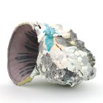 Brian Rochefort. <em>Large Conch</em>,  2017. Terra cotta, stoneware, glaze and glass, 7 x 10 x 7 inches (17.8 x 25.4 x 17.8 cm)