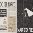 Camilo Restrepo. <em>El Bloc Del Narco #16</em>, 2016. Ink, water-soluble wax pastel, tape, glue, newspaper clippings, staples, plastic bag, paper dust and saliva on paper, 16 1/2 x 24 inches (41.9 x 61 cm) thumbnail