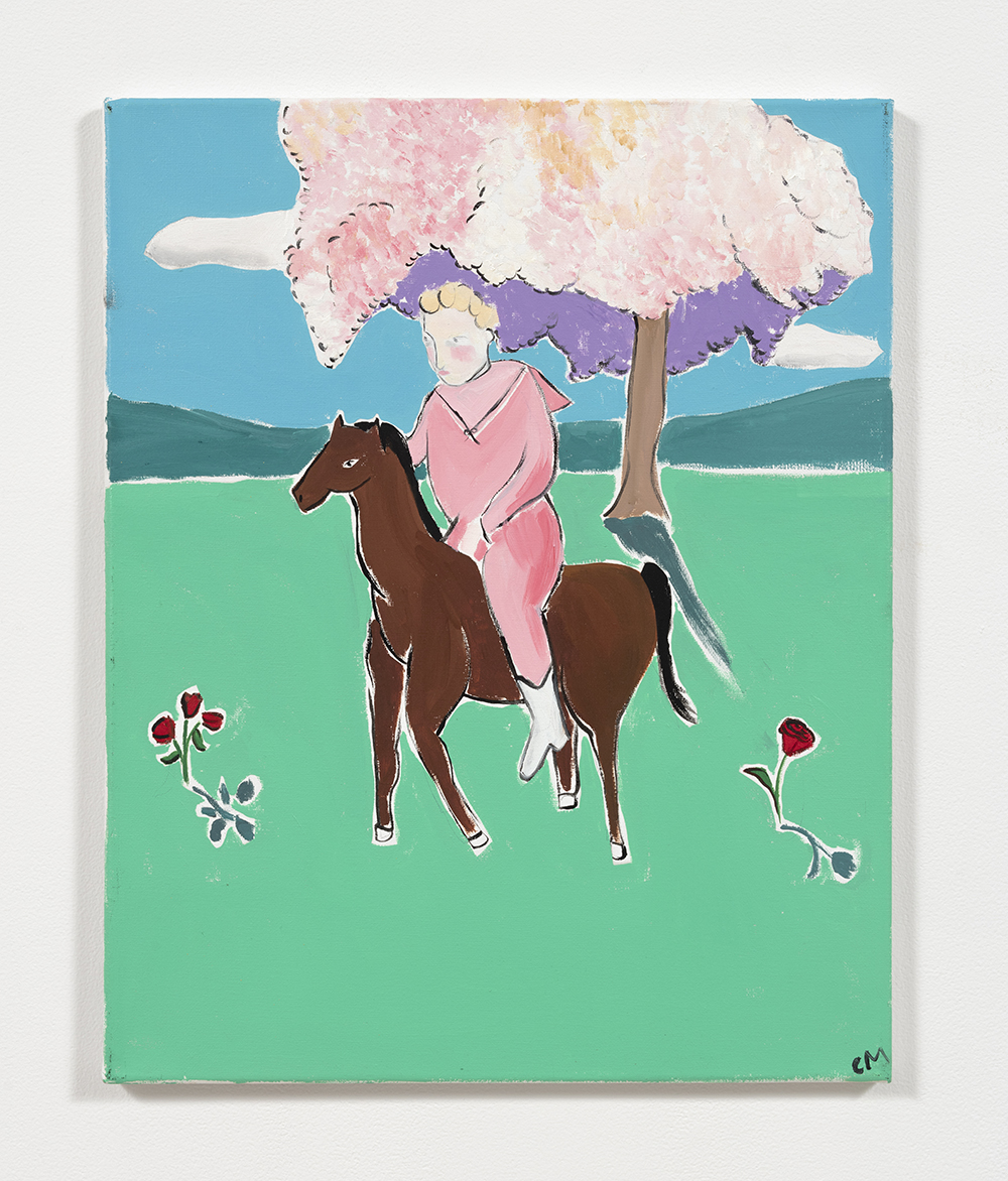 Claire Milbrath. <em>Horsey</em>, 2017. Oil on canvas, 20 x 16 inches (50.8 x 40.6 cm)