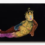 Ann Hirsch. <em>Sexy Baby in Repose 2</em>, 2017. 3D paint on vinyl, 33 x 48 inches  (121.9 x 83.8 cm)
