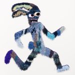 Hannah Epstein. <em>“Big Blue Bunny”</em>, 2018. Wool, acrylic, polyester and burlap, 97 x 95 inches  (246.4 x 241.3 cm)