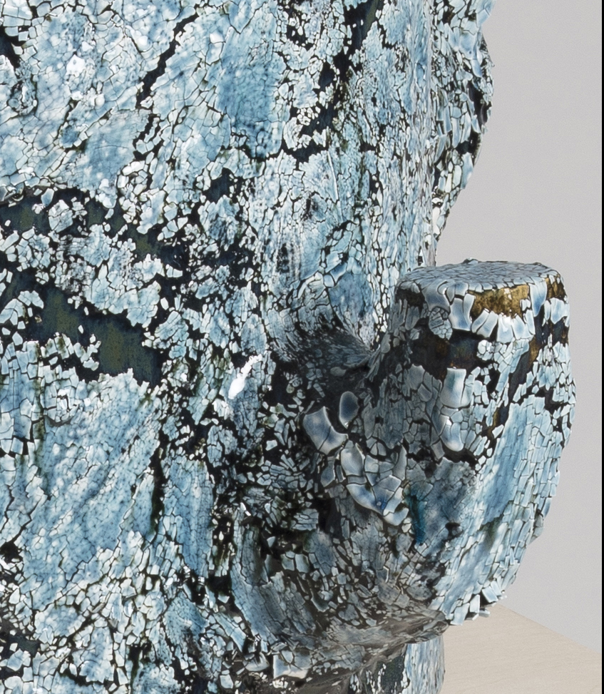 Tony Marsh. <em>Crucible Furiosa  3</em>, 2018. Ceramic, 14 x 17 x 17 inches (35.6 x 43.2 x 43.2 cm) Detail