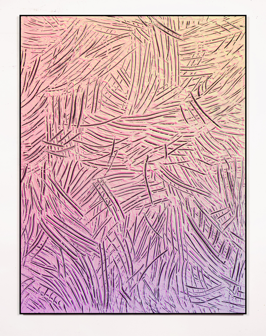 Michael Staniak. <em>SVG_655</em>, 2018. Casting compound, iron oxide and acrylic on board, 63 x 48 inches (160 x 121.9 cm)