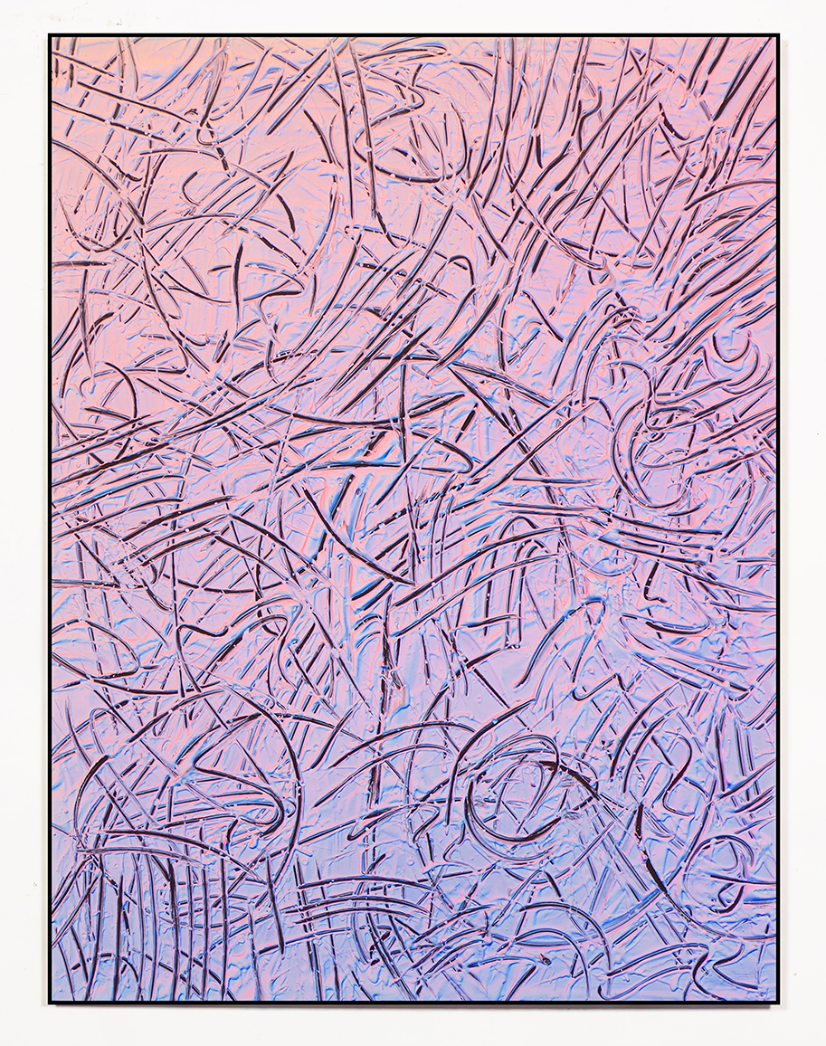 Michael Staniak. <em>SVG_658</em>, 2018. Casting compound, iron oxide and acrylic on board, 63 x 48 inches (160 x 121.9 cm)