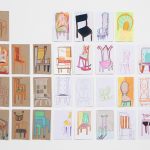 Luke Forsyth. <em>Untitled</em>, 2018. Ballpoint pen, permanent marker, felt tip marker, highlighter, pencil, colored pencil, charcoal pencil, eyeliner, oil pastel, chalk pastel, grease marker, gel medium, acrylic paint, water color, gouache and crayon on self-adhesive envelope and index cards, Dimensions variable