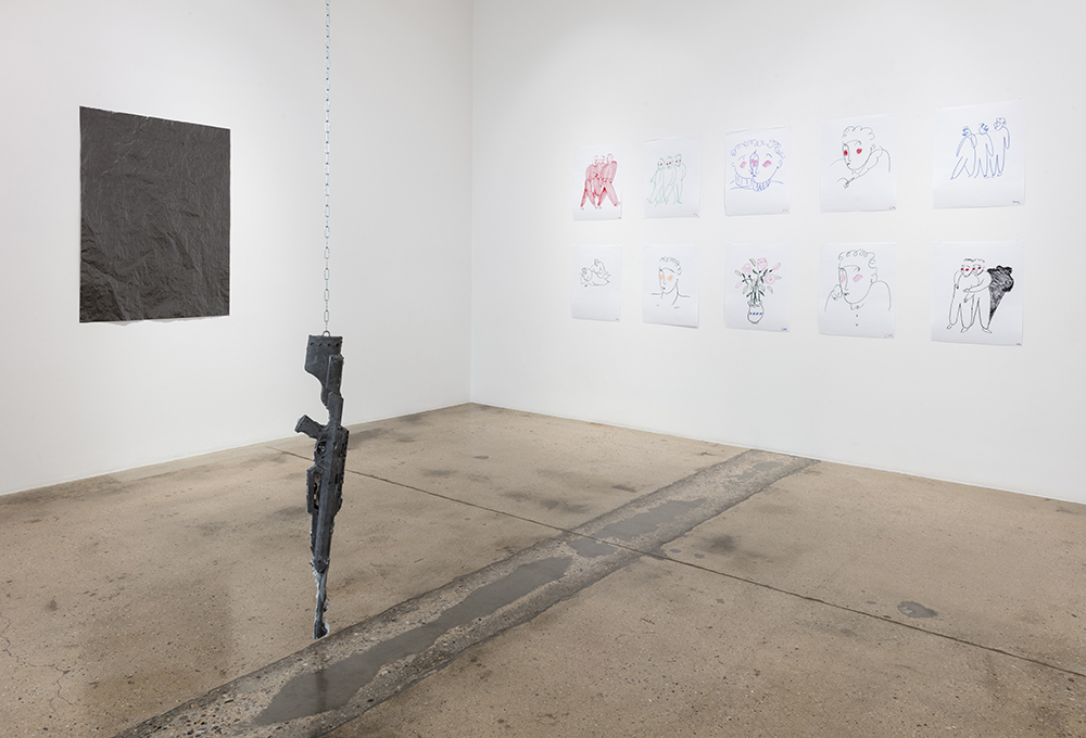 <em>Through-Line: Drawing and Weaving by 19 Artists</em>. Installation view, Steve Turner, 2018