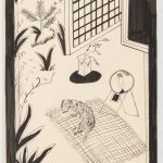 Jamie Felton. <em>My Dog is a Fancy Woman</em>, 2018. Ink on paper, 12 x 9 inches (30.5 x 22.9 cm)