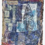 Kyle Goldbach. <em>Remainder (111117311PM)</em>, 2017. Oil, acrylic, threads and photographs on rip resistant billboard vinyl, 90 x 78 inches (228.6 x 198.1 cm)