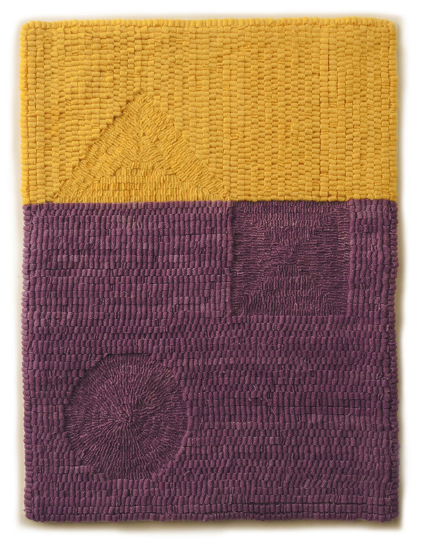 Altoon Sultan. <em>Excavation</em>, 2015. Hand-dyed wool on linen, 15 x 11 inches  (38.1 x 27.9 cm)