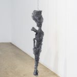 Young Joo Lee. <em>Empire</em>, 2018. Graphite, hydrocal and aluminum, 40 x 7 x 2 1/2 inches  (101.6 x 17.8 x 6.4 cm)