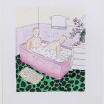 Claire Milbrath. <em>Drawing 4</em>, 2018. Pencil, crayon and pen on paper, 17 x 14 inches  (43.2 x 35.6 cm)