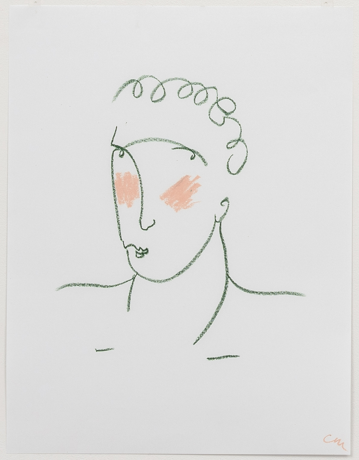 Claire Milbrath. <em>Untitled (15)</em>, 2018. Oil pastel on paper, 23 1/2 x 18 inches  (59.7 x 45.7 cm)