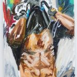 Conrad Ruíz. <em>Phantom 5</em>, 2018. Oil stick on canvas, 36 x 24 inches  (91.4 x 61 cm)