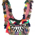 Hannah Epstein, <em>Ya ZaZa</em>, 2018. Wool, acrylic, polyester and burlap, 67 x 45 inches (170.2 x 114.3 cm)