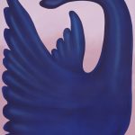 George Rouy. <em>Black Swan</em>, 2018. Acrylic on canvas, 88 5/8 x 70 7/8 inches (225 x 180 cm)