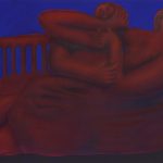 George Rouy. <em>Gentle Refusal</em>, 2018. Acrylic on canvas, 88 5/8 x 118 1/8 inches (225 x 300 cm)