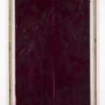 Graham Collins. <i>Magnolia</i>, 2019. Spray enamel on canvas, reclaimed wood, glass, window tint, 86 x 59 3/4 inches  (218.4 x 151.8 cm)