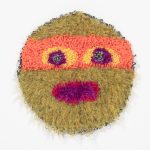 Hannah Epstein. <em>Planet Accidental Ninja Turtle</em>, 2018. Wool, acrylic and polyester, 21 x 21 inches (53.3 x 53.3 cm)