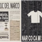 Camilo Restrepo. <em>El Bloc Del Narco #9, </em> 2016. Ink, water-soluble wax pastel, tape, glue, newspaper clippings, staples, plastic bag, paper dust and saliva on paper on paper, 16 1/2 x 24 (41.9 x 61 cm)
