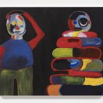 Gabby Rosenberg. <em>The Introduction</em>, 2019. Acrylic on canvas, 40 x 48 inches (101.6 x 121.9 cm)