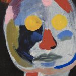 Gabby Rosenberg. <em>The Introduction</em>, 2019. Acrylic on canvas, 40 x 48 inches (101.6 x 121.9 cm) Detail